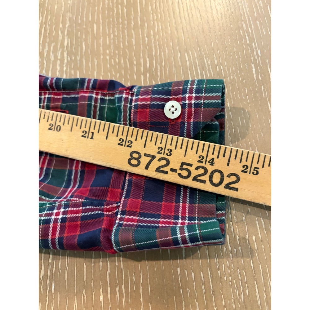 Daniel Cremieux Classics Men's XL Tailored Fit Red Green Tartan Plaid Shirt - Picture 7 of 7